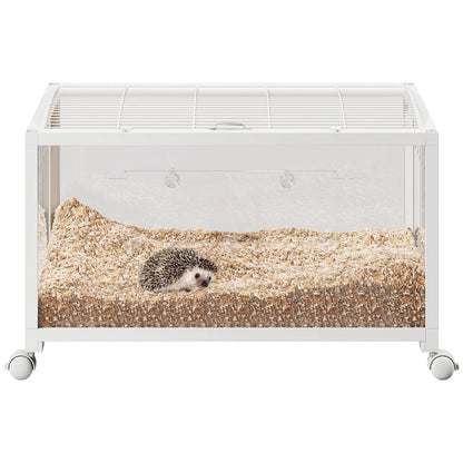 Large Assembled Hamster Cage with Wheels & Acrylic Panels, Small Animals Habitat for Guinea Pig, Gerbil,Mice,Pet Products