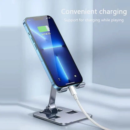 Portable Aluminum Alloy Phone Tablet Holder For iPad MiPad Samsung Tab MatePad Stand Mount Adjustable Flexible Mobile Stand