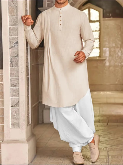 Men Long Robe Dishdasha Jubba Thobe Eid Muslim Kimono Modest Islamic Dubai Saudi Abayas Prayer Kaftan Ramadan Morocco Abaya