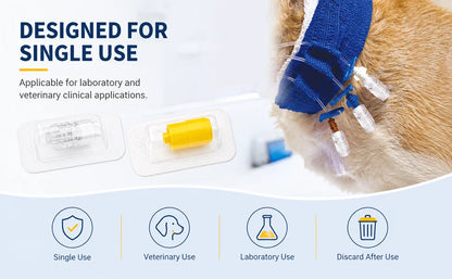 50/100Pcs 2 Color Yellow Transparent Disposable Sterile Heparin Cap Veterinary Animal Lab IV Cannula Infusion Lock Connector