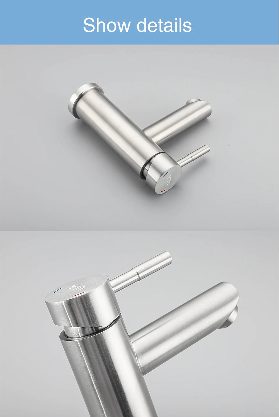 ULA G1/2 Basin Faucet Waterfall Bathroom Sink Faucet Hot Cold Water Mixer Tap Deck Mounted Bathroom Tap Crane Washbasin Tap