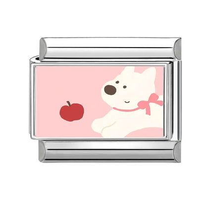 Y2K Cute Funny Sofa Cats Dogs Italian Charm Fit 9mm Stainless Steel Women DIY Bracelet Drop Shipping Fashion Jewelry Wholesale