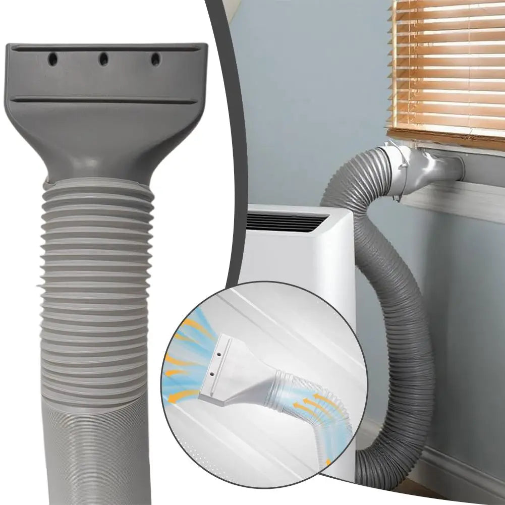 15CM Flat Mouth Joint Exhaust Duct Portable Mobile Air Conditioner Window Duct Pipe Hose Interface Connector Flat Nozzle