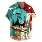 Summer Fashion Vacation 2024 Color Printed New Casual Lapel Short Sleeve Thin Hawaiian Flower Shirt Men's Affordable Cardigan