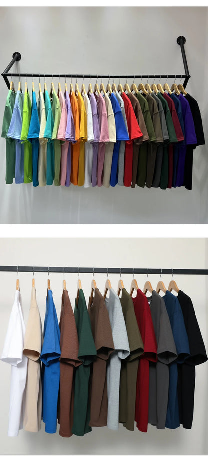 Oversized Summer Short Sleeve Men's T Shirt New Fashion Solid Loose O-Neck T Shirts Mens Cotton Hip Hop Streetwear Top Tees 5XL