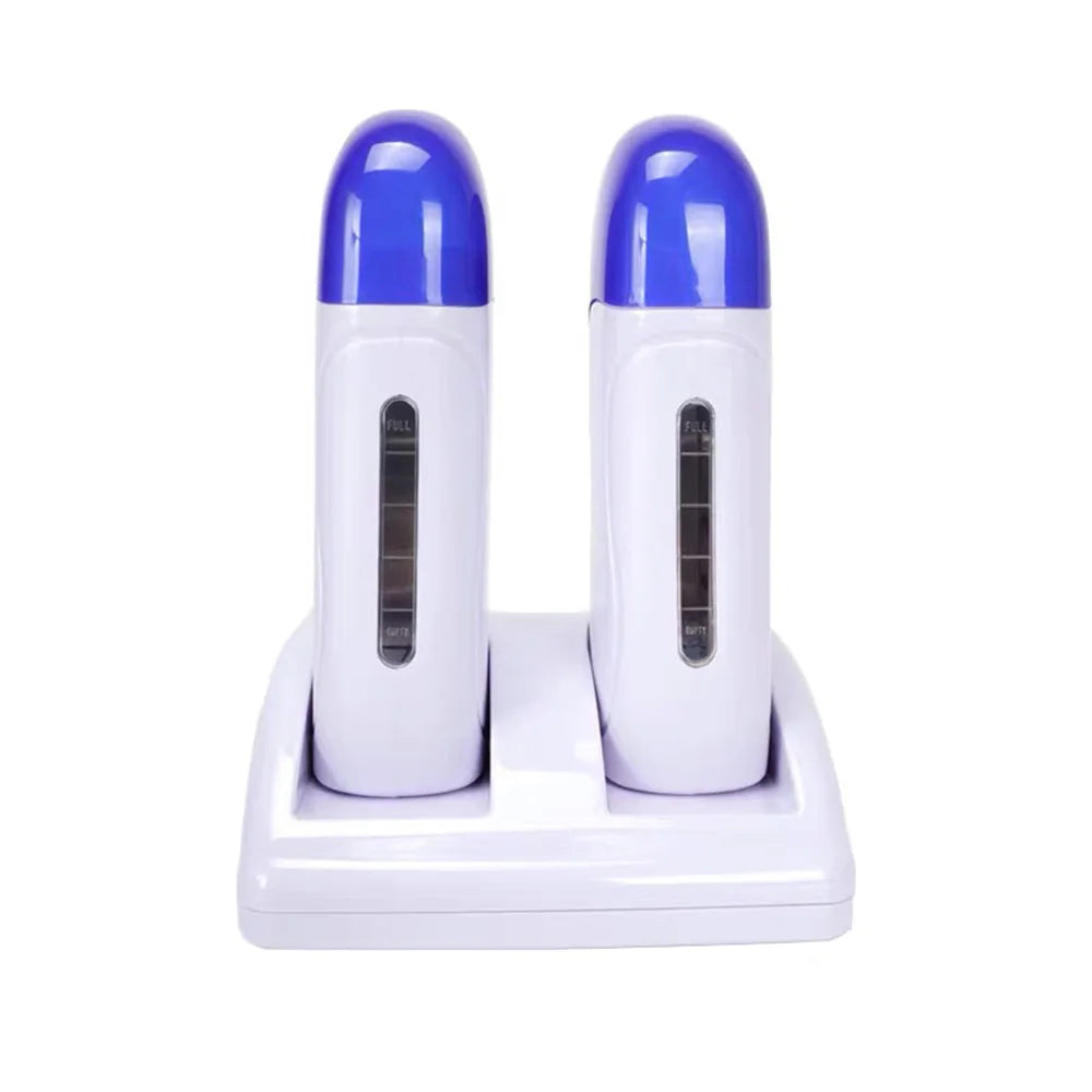 Wax Warmer for Hair Removal Double Depilatory Roll On Wax Heater Mild Home Waxing Machine Suitable for Arm Legs Face Back Armpit