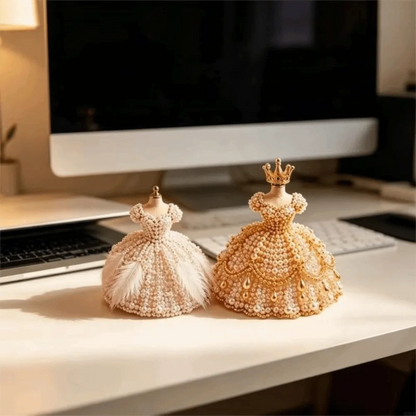 3D Design Beaded Dress Kit Cute Design Tiny Beads Bead Craft Kit Creative Craft Dress Shape Bead Weaving Kit Gift Giving