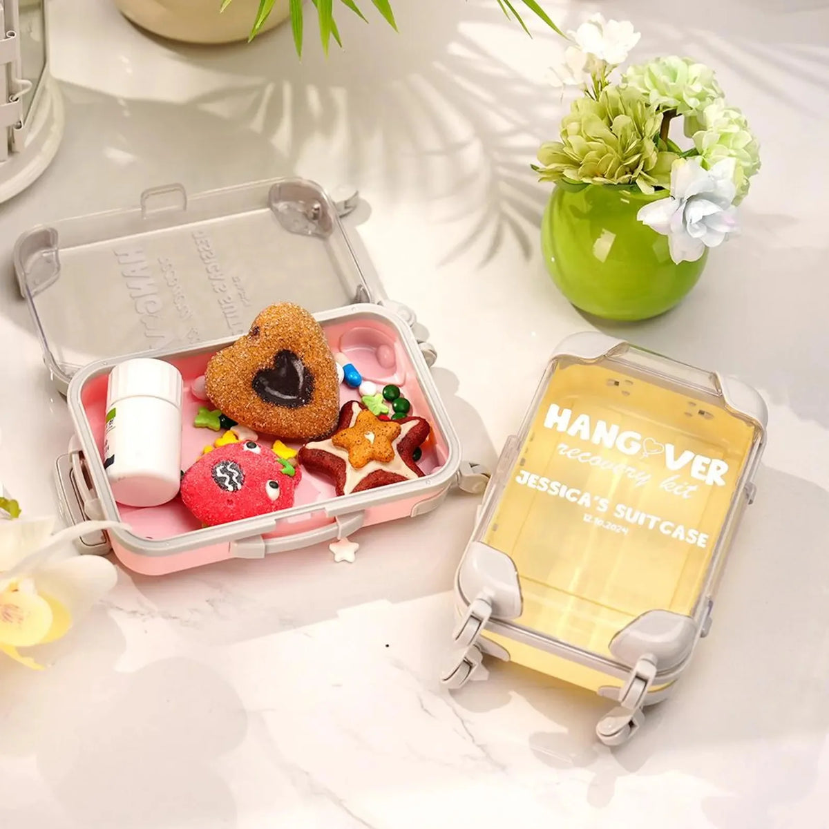 Mini Suitcase Party Favor Gift Box False Eyelashes Miniature Luggage Box for Bachelorette Party Bridal Shower Favors