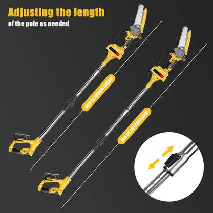 6-Inch Chainsaw Cordless Telescoping Pole Electric Chainsaw High Branch Saw Garden Pruning Power Tools For Makita 18V Battery