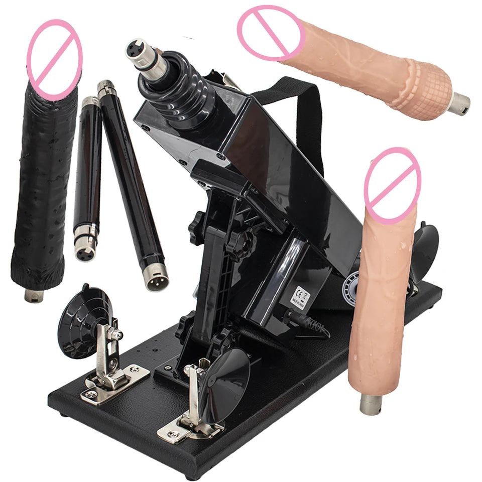 FREDORCH Sex Machines More Attachment Masturbating Pumping Sex Gun Adjustable with Dildo Couples Sex Toy Love Machine for Couple