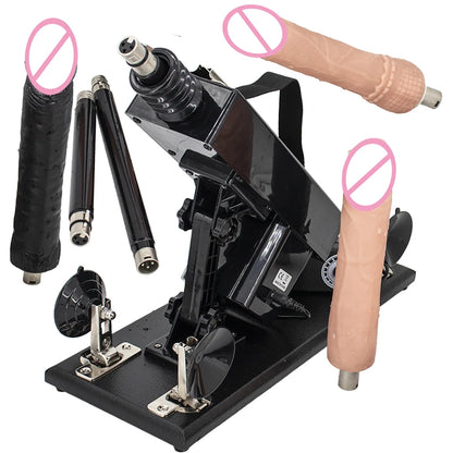FREDORCH Sex Machines More Attachment Masturbating Pumping Sex Gun Adjustable with Dildo Couples Sex Toy Love Machine for Couple