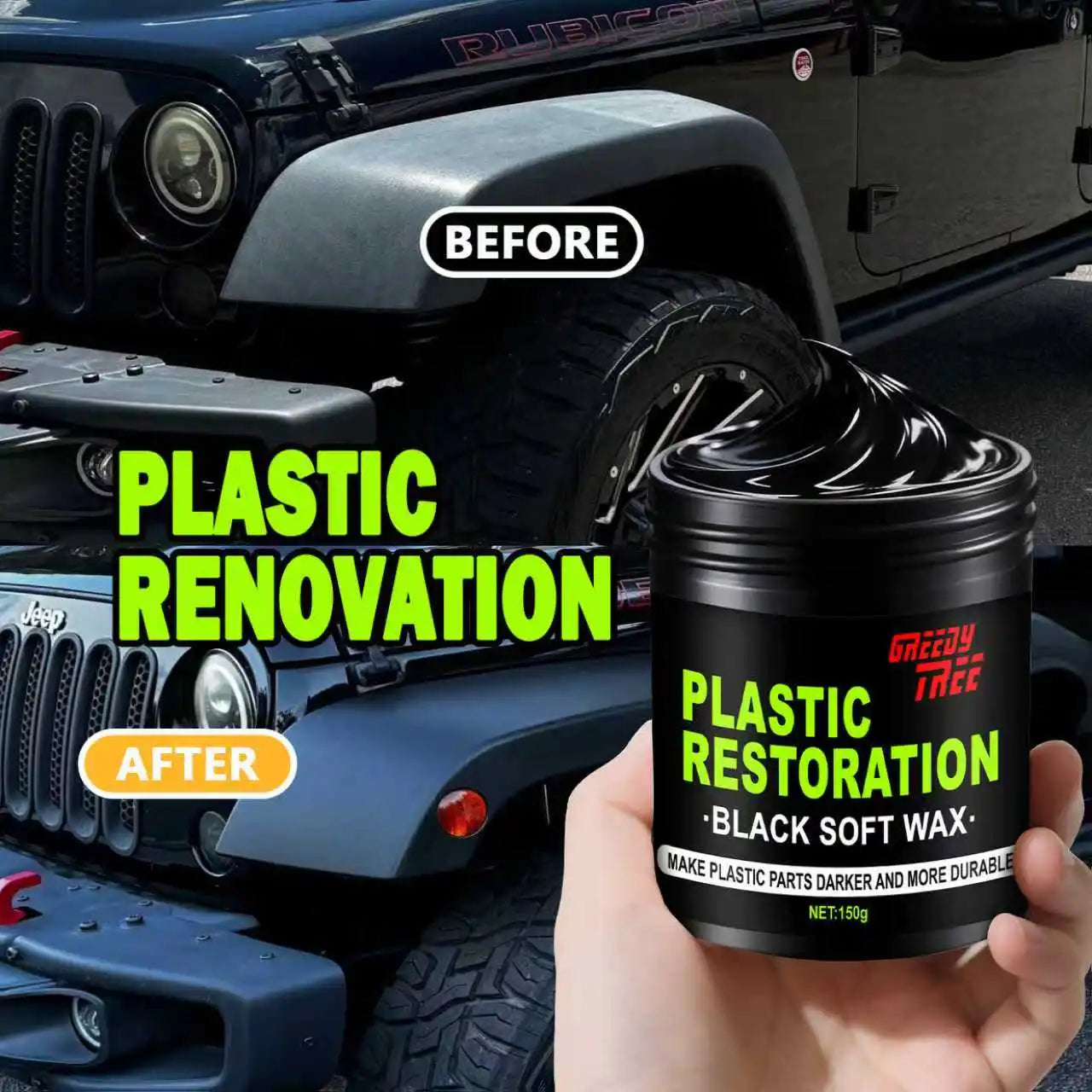 Ultimate Car Plastic and Trim Restorer – Back to Black Restores Faded Trim, UV Protection, Long-Lasting Ceramic Coating, Non-Gr