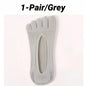 1/5 Pairs Summer Men's Invisible No Show Five Finger Socks Thin Velvet Non-Slip Mesh Breathable Elastic Solid Silk Soft
