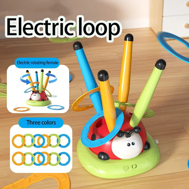 Ladybug Sport Entertainment Game Toy Multifunction Rope Skipping Machine Ferrule Jump Rocket Launcher Outdoor Educational