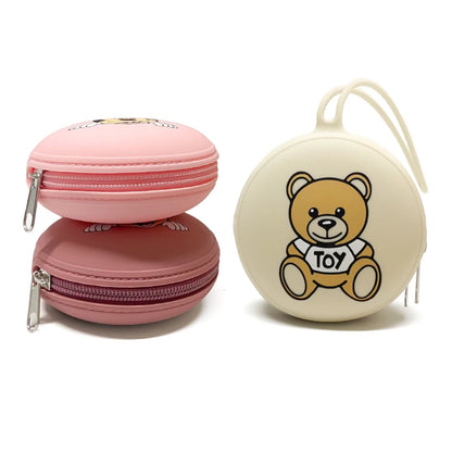 Cartoon Silicone Nipple Storage Bag  Kids Pacifier Holder Portable Silicone  Food-Grade Pendant DIY Accessories Baby Toy Gift
