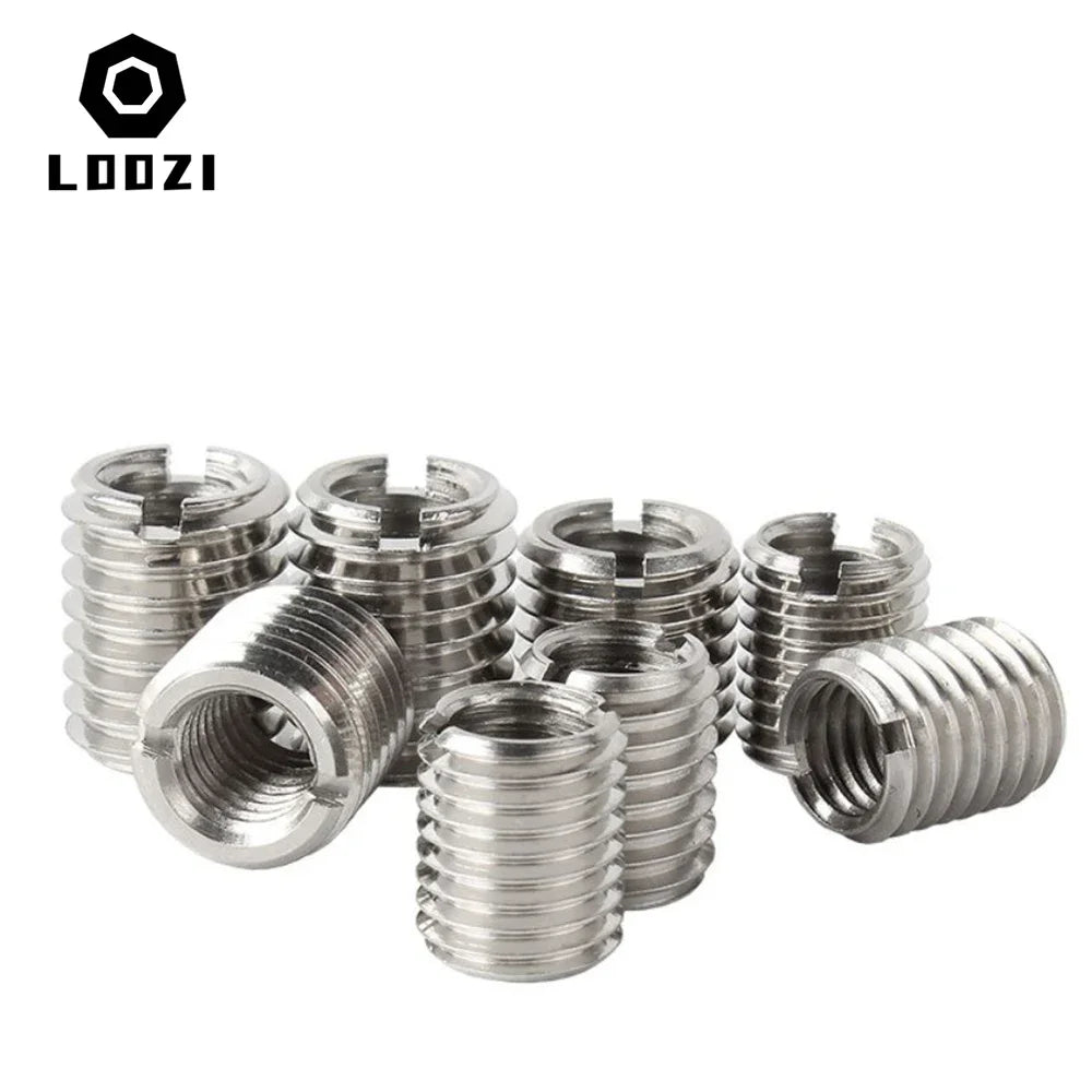 304 Stainless Steel Slotted Inside Outside Thread Adapter Screw M2-12Wire Thread Insert Sleeve Conversion Nut Coupler Convey1244