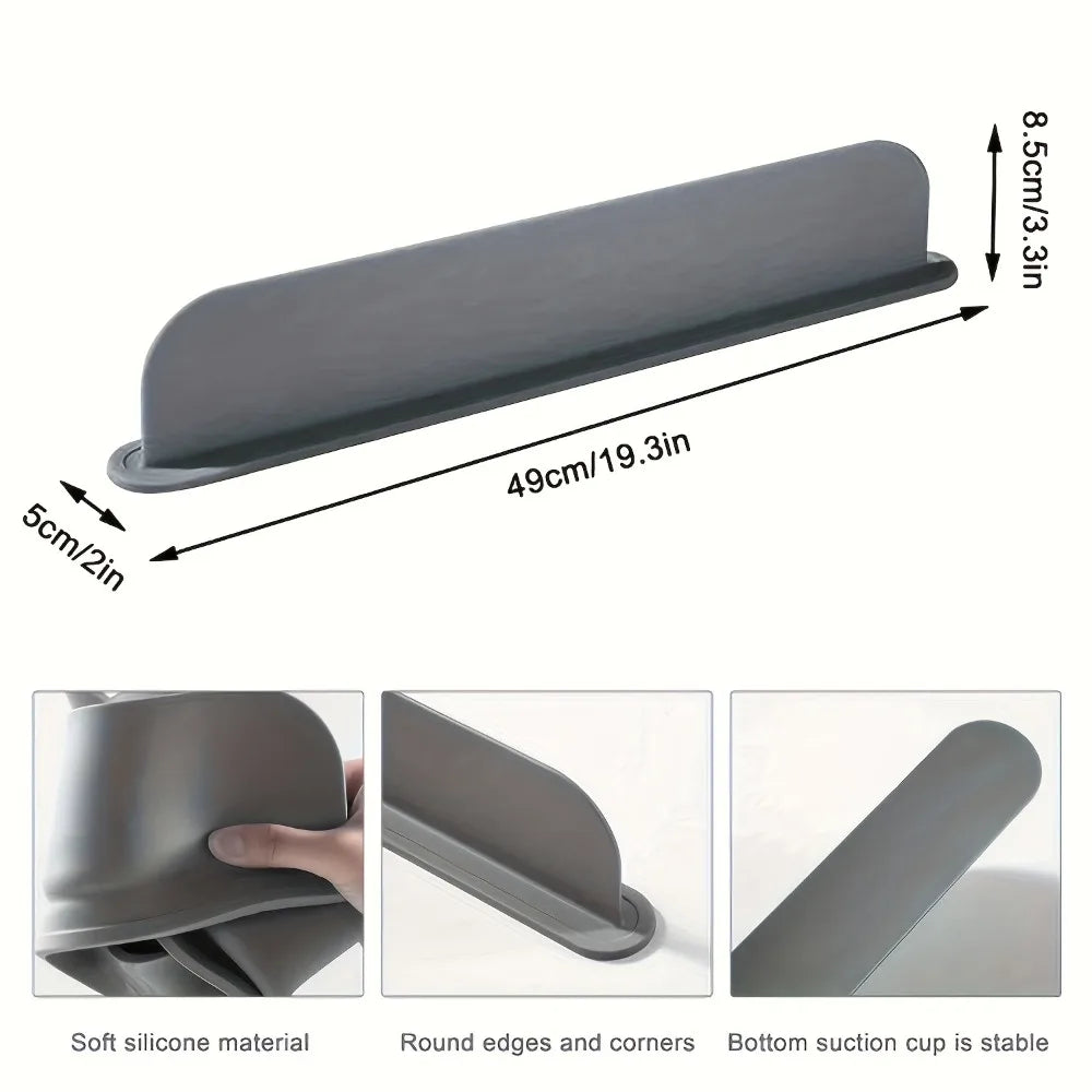 Silicone Sink Splash Guard Kitchen Sink Washbasin Water Barrier Sink Splash Cover with Suction Cup Kitchen Utensils