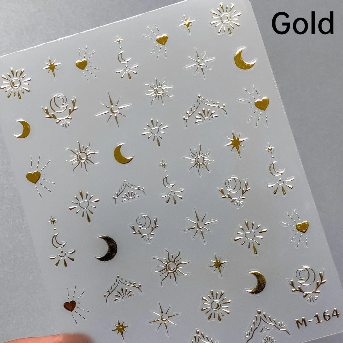 1 piece  5D silver nail stickers metal mini star nail art stickers high quality exquisite decals self-adhesive nail art stickers