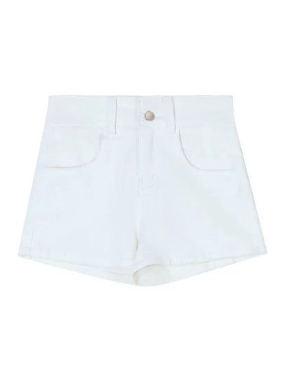 White Slim Fit Denim Super Shorts Women's American Style Hot Girl Slimming Versatile Low Waist Elastic Cotton Stretchy Hot Pants