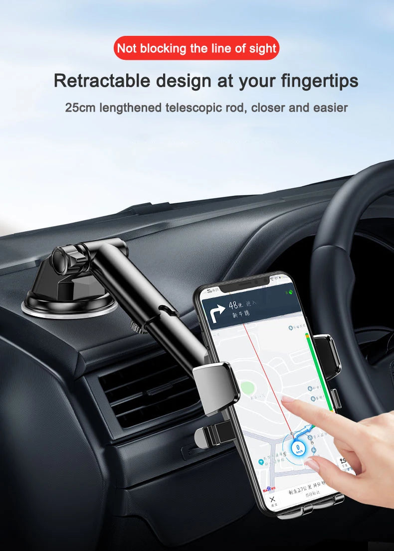 2026 NEW Universal Sucker Car Phone Holder 360° Windshield Car Dashboard Mobile Cell Support Bracket for 4.0-7 Inch Smartphones