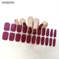 16/20/22Tips Semi-Cured Gel Nail Wraps Full Cover Manicure DIY Waterproof Long Lasting Gel Nail Stickers set for UV Lamp Need