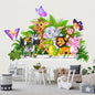 Cute Forest Animals Wall Stickers for Kids Rooms Children Boys Girls Baby Room Decoration Nursery Wallpaper Vinyl Elephant Lion
