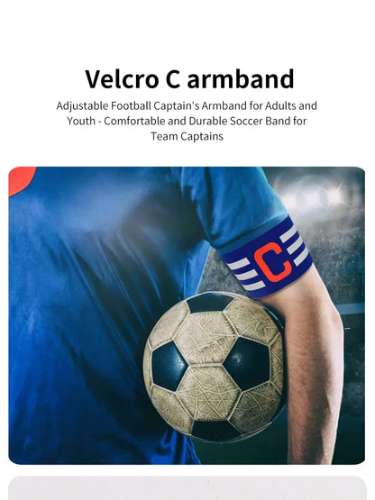 Adjustable Football Captain's Armband for Adults and Youth - Comfortable and Durable Soccer Band for Team Captains