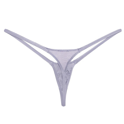YAULAANG Sexy men's gloss gay underwear oily G-Strings thong Shiny low-waisted High Elasticity mens lingerie