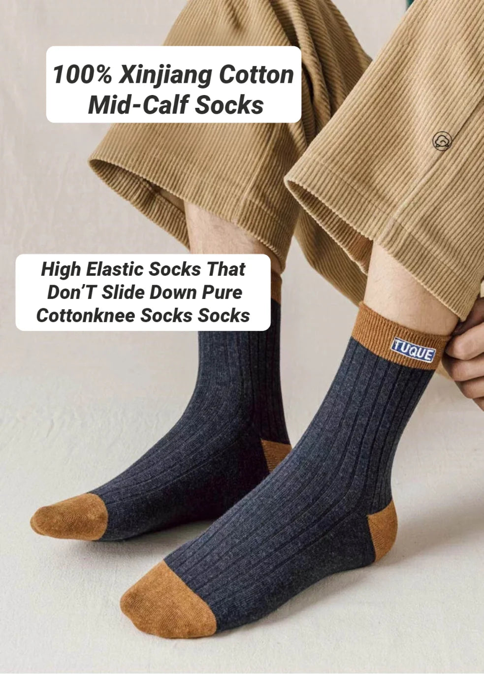 5‑Pairs Unisex Men's Trendy Color Block Crew Socks Breathable Comfy Casual For All Seasons Outdoor Wearing