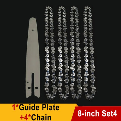 Chain for Mini Chainsaw 8 Inch 1/4"P Electric Saw 45 knots 22 knives Saw Blade Wireless Mini Saw Bar Chain Guid Logging Chainsaw