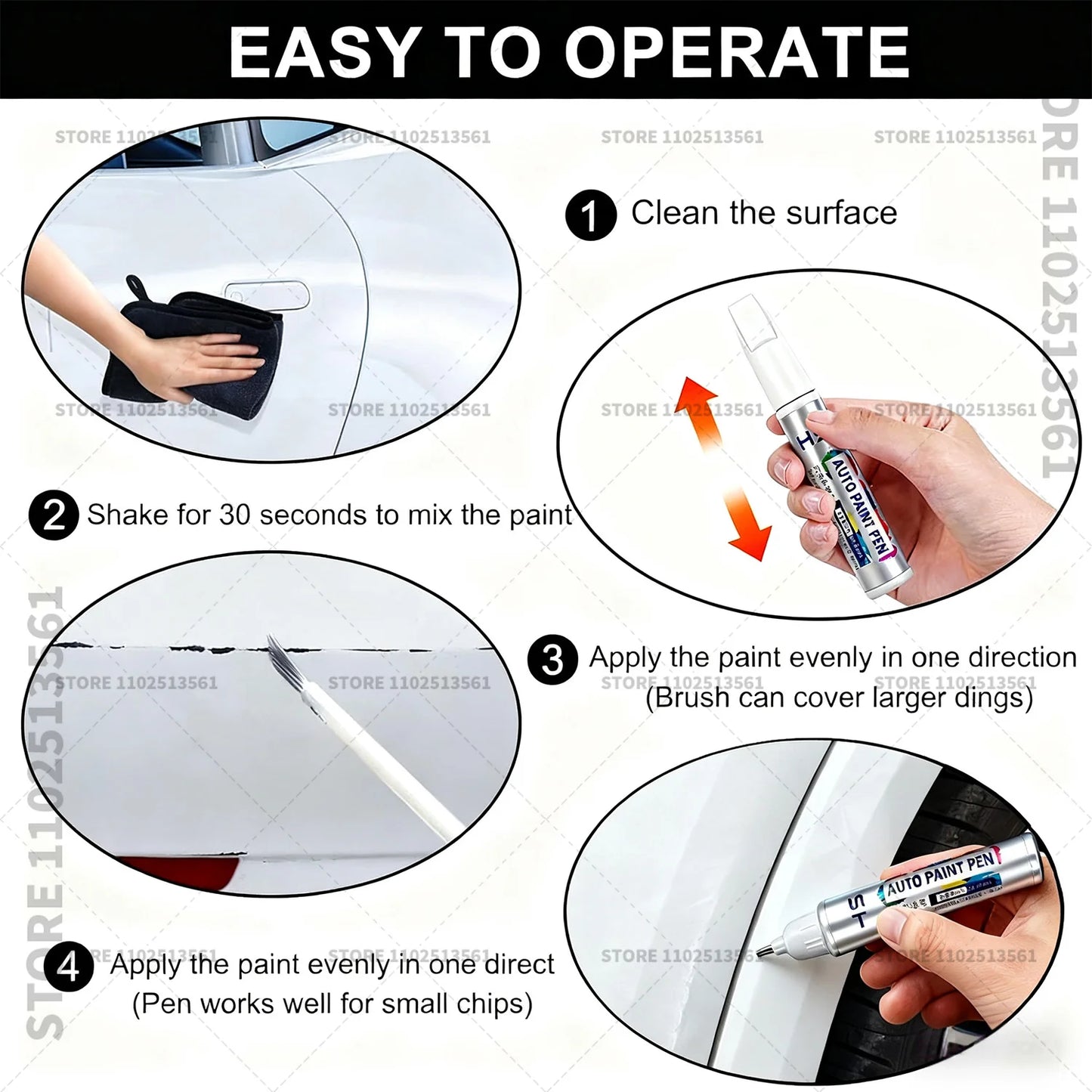 For Toyota Camry Paint Repair Pen Touch Up Scratch Remover DIY Car Accessories White 070 Blue 8W7 Black 209 202 220 Gold 5B2