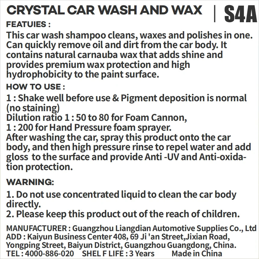 High Foaming Shampoo- Concentrated Ceramic Car Wash Soap Works with Foam Cannons,Foam Guns or Bucket Washes | For Cars,Trucks