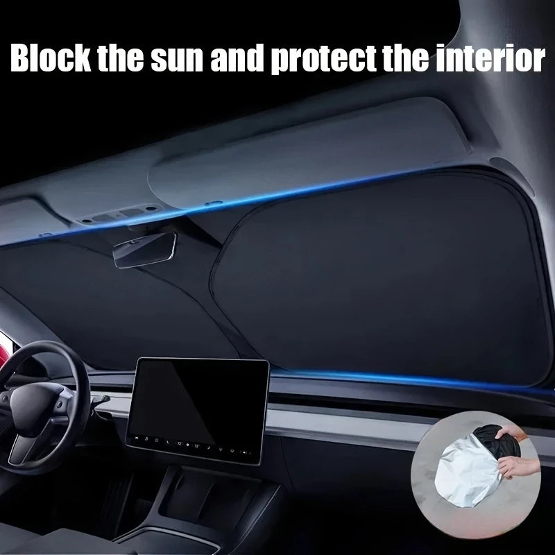 Car Windshield Sun Shade Cover Foldable Visor Protector Interior Anti UV Sun Windscreen Folding Parasol Car Accessories