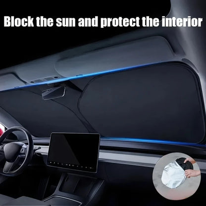 Car Windshield Sun Shade Cover Foldable Visor Protector Interior Anti UV Sun Windscreen Folding Parasol Car Accessories