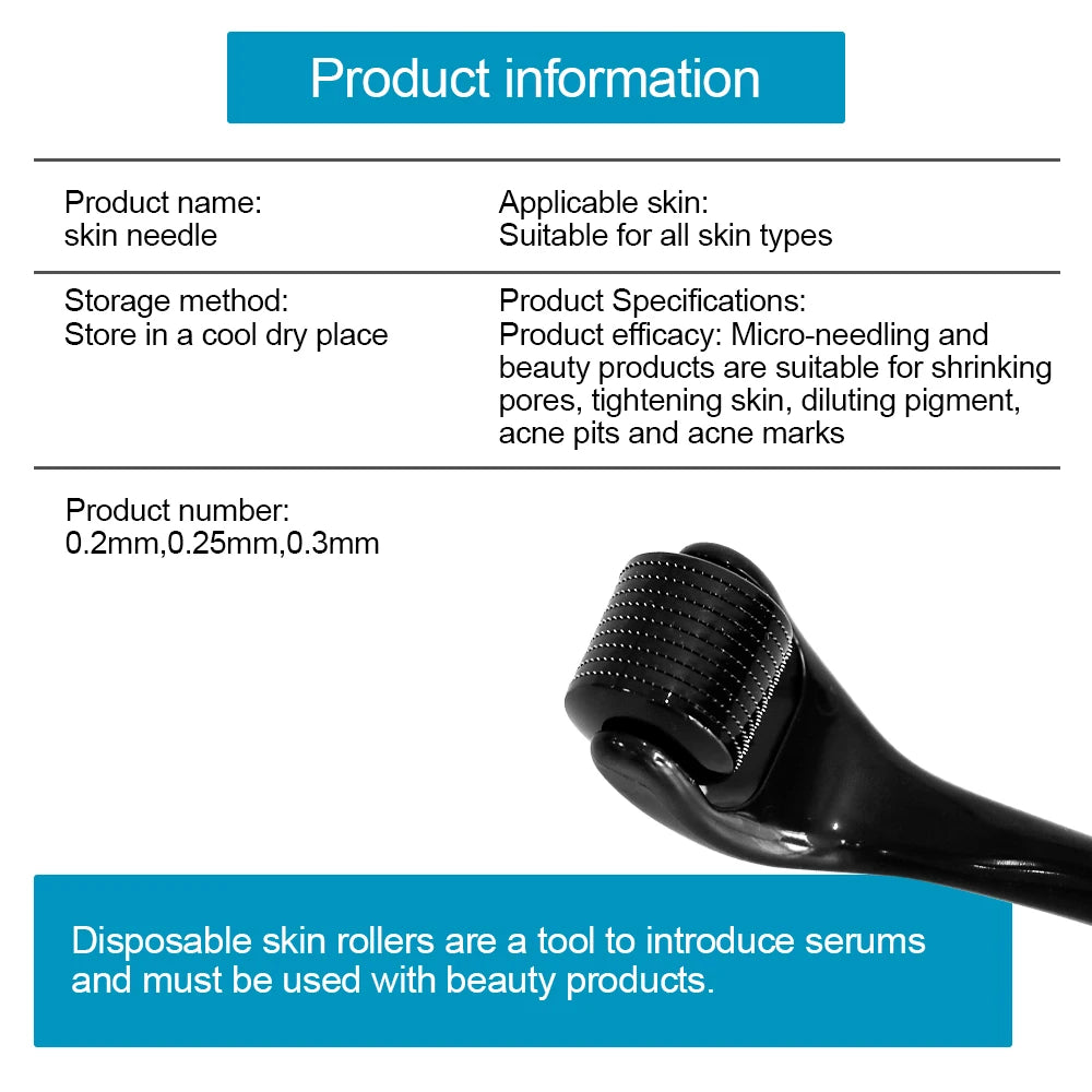 DRS 540 Titanium Derma Roller for Hair Regrowth Growth Mesoroller Beard Face DermaPen Skin Care Micro Needle Roller Dermaroller