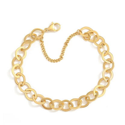 SUNIBI Classic Snake Chain Bracelets for Women Trend  Fashion Stainless Steel Cuban Chain Bracelet Trendy Woman Gifts Jewelry