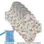 BIAI 5PCS Anti-slip Graphene Sanitary Pads With Wet Bag Reusable Care Pads Breathable Maternity Menstrual Pads For Women 20*23CM