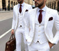 Men's 3 Piece Suit Yellow  Slim Fit Elegant Casual Business Office 3pcs