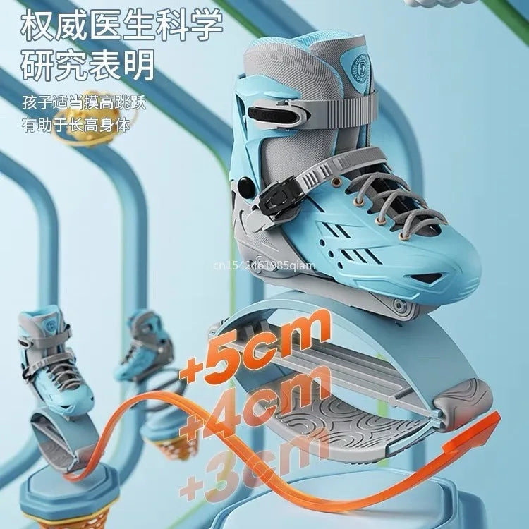 Fitness Roller Skating Kangaroo Bounce Shoes Unisex Fitness Exercise Rebound Shoes And Roller Shoes 2 In 1