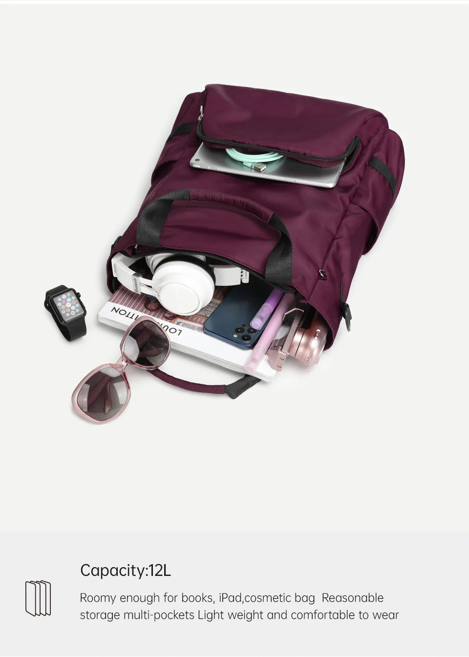 Tigernu New 3 In1 Tote Bag With Zipper For Women Casual School Backpacks Fashion Female Shoulder Bag Light Weight Girls Handbags