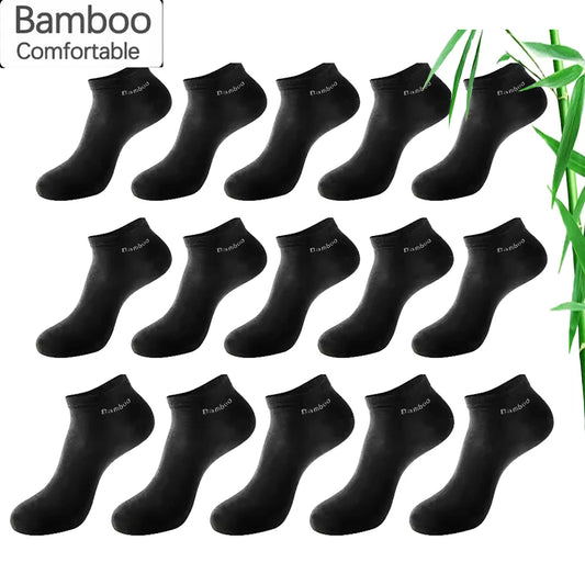 5/10/15/20 Pairs Bamboo Fiber Ankle Socks Men’s And Women Soft And Breathable Boat Socks Men Gifts Spring Summer Short Socks