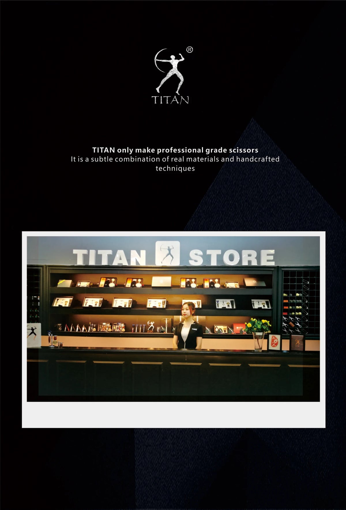 Titan 3D Scissors Professional Barber Hairdressing Shears Hair Cutting Machine Barber Shop Hair Scissors