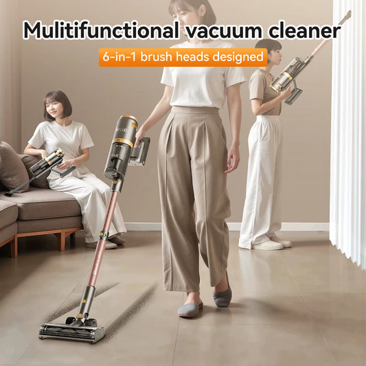Wireless vacuum cleaner, powerful stick vacuum, upgraded home green anti-tangle floor brush, rechargeable cordless vacuum suitable for hardwood floors, carpets, tiles, and pet hair, household vacuum.