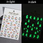 1sheet 5D Halloween Nail Stickers Pink/Green/Black Cartoon Pattern Nail Art Slider DIY For Sweet Cool Girl Cute Nail Decoration