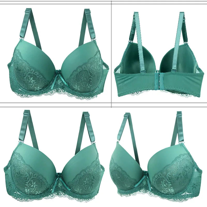 DaiNaFang Push Up Breathable Bras Bow 34/75 36/80 38/85 40/90 42/95 44/100 BCDE Cup Underwear For Women Plus Size Lingerie