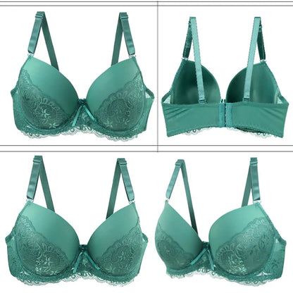DaiNaFang Push Up Breathable Bras Bow 34/75 36/80 38/85 40/90 42/95 44/100 BCDE Cup Underwear For Women Plus Size Lingerie