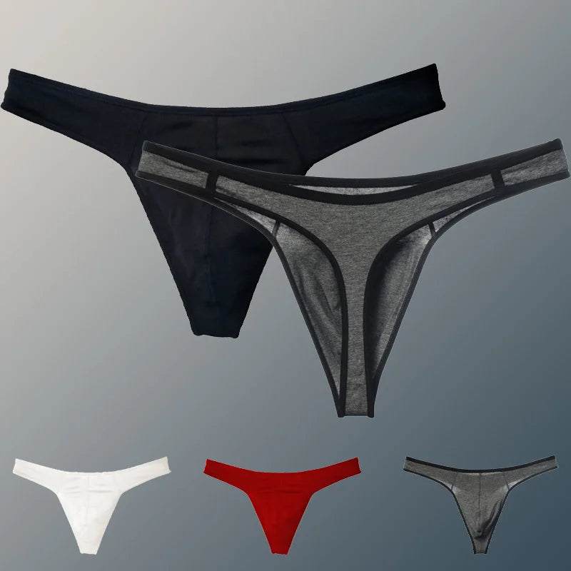 Sports Solid Men Thong Male Cotton Breathable G-String Seamless No Trace Sports Panties Sexy T-back Exotic Lingerie Plus Size