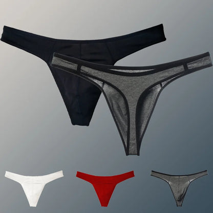 Sports Solid Men Thong Male Cotton Breathable G-String Seamless No Trace Sports Panties Sexy T-back Exotic Lingerie Plus Size
