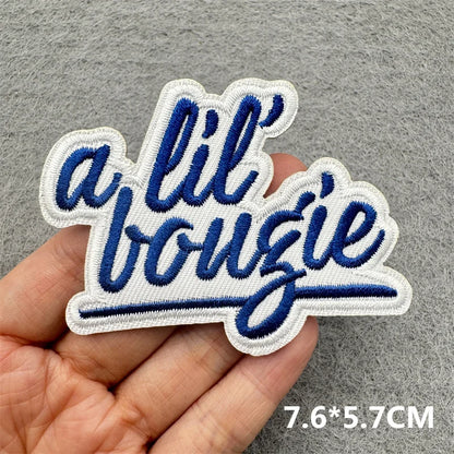 Cartoon Embroidered Patches For Clothing Slogan Letters Embroidery Patch For Clothes Iron On Patches On Clothes Jackets DIY