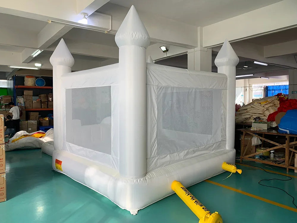 Inflatable Bounce House 5.6*3.3*3M White Jumping Castle For Kids Bouncy Castle Withe For Kids Outdoor Toys With Blower Slide